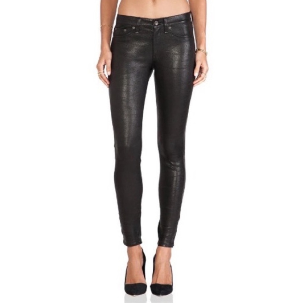 Rag and Bone 100% lambkin leather Jeans